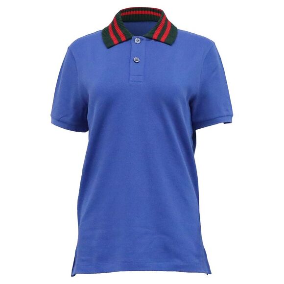Gucci Future Modern Polo Shirt in Blue Cotton